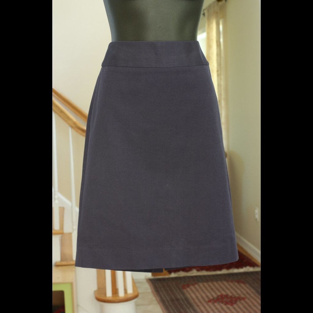 BANANA REPUBLIC Solid Navy Blue Skirt